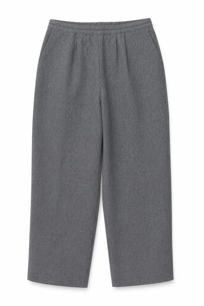 Bonmarché Womens Grey Polyester Cropped Trousers Size 12 L24 in Regular