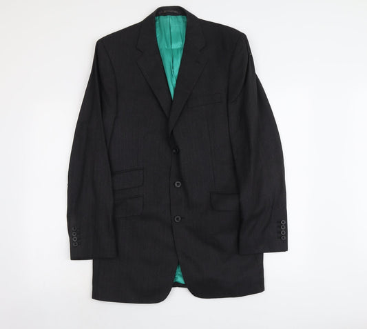 Roderick Charles Mens Grey Polyester Jacket Suit Jacket Size 40 Regular