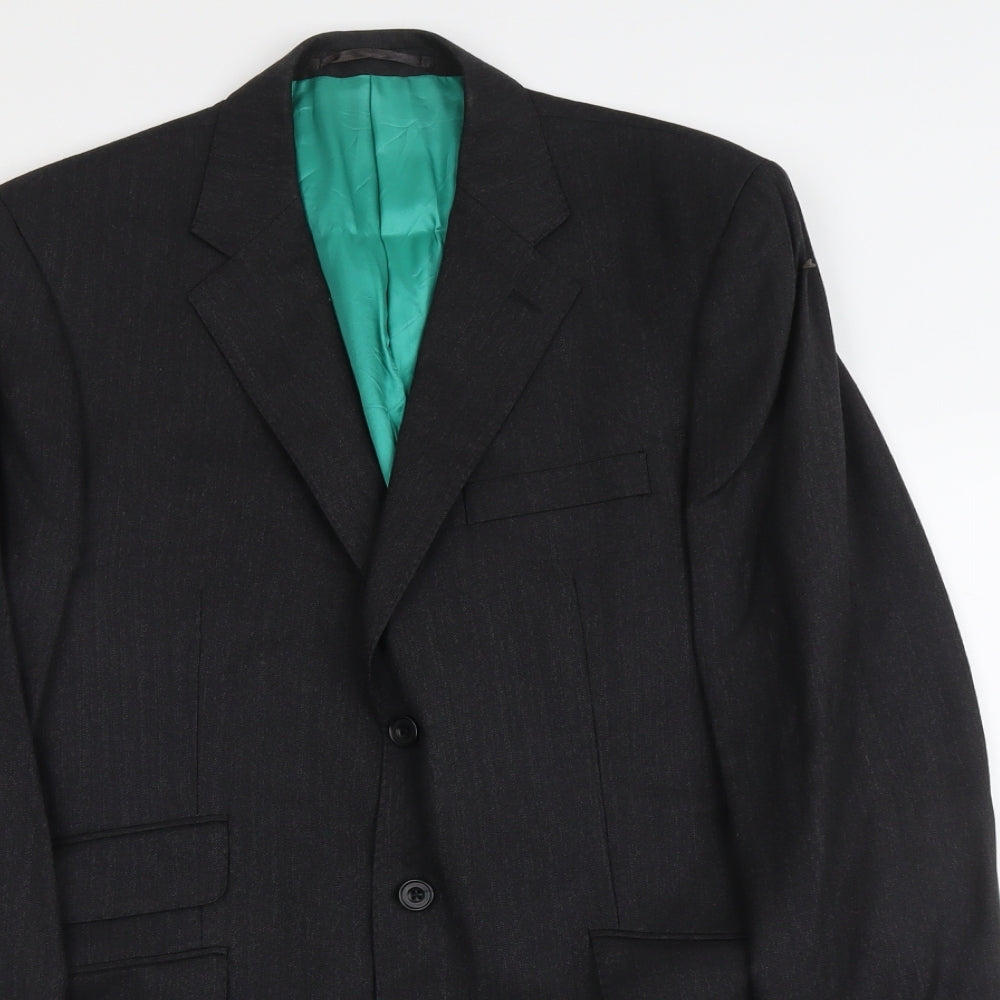 Roderick Charles Mens Grey Polyester Jacket Suit Jacket Size 40 Regular
