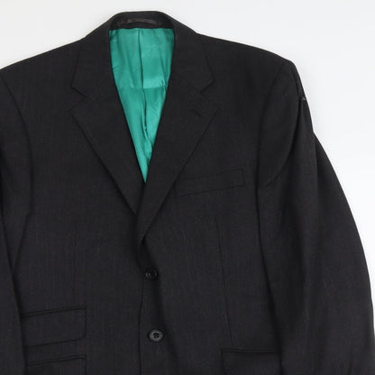 Roderick Charles Mens Grey Polyester Jacket Suit Jacket Size 40 Regular