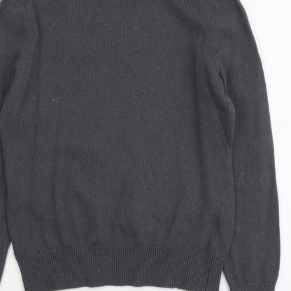 H&M Womens Grey Round Neck Polyamide Pullover Jumper Size M