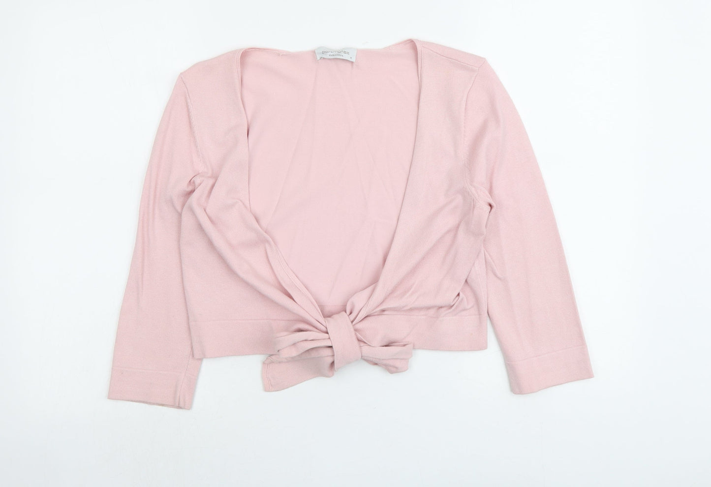 Portmans Womens Pink V-Neck Viscose Shrug Jumper Size M