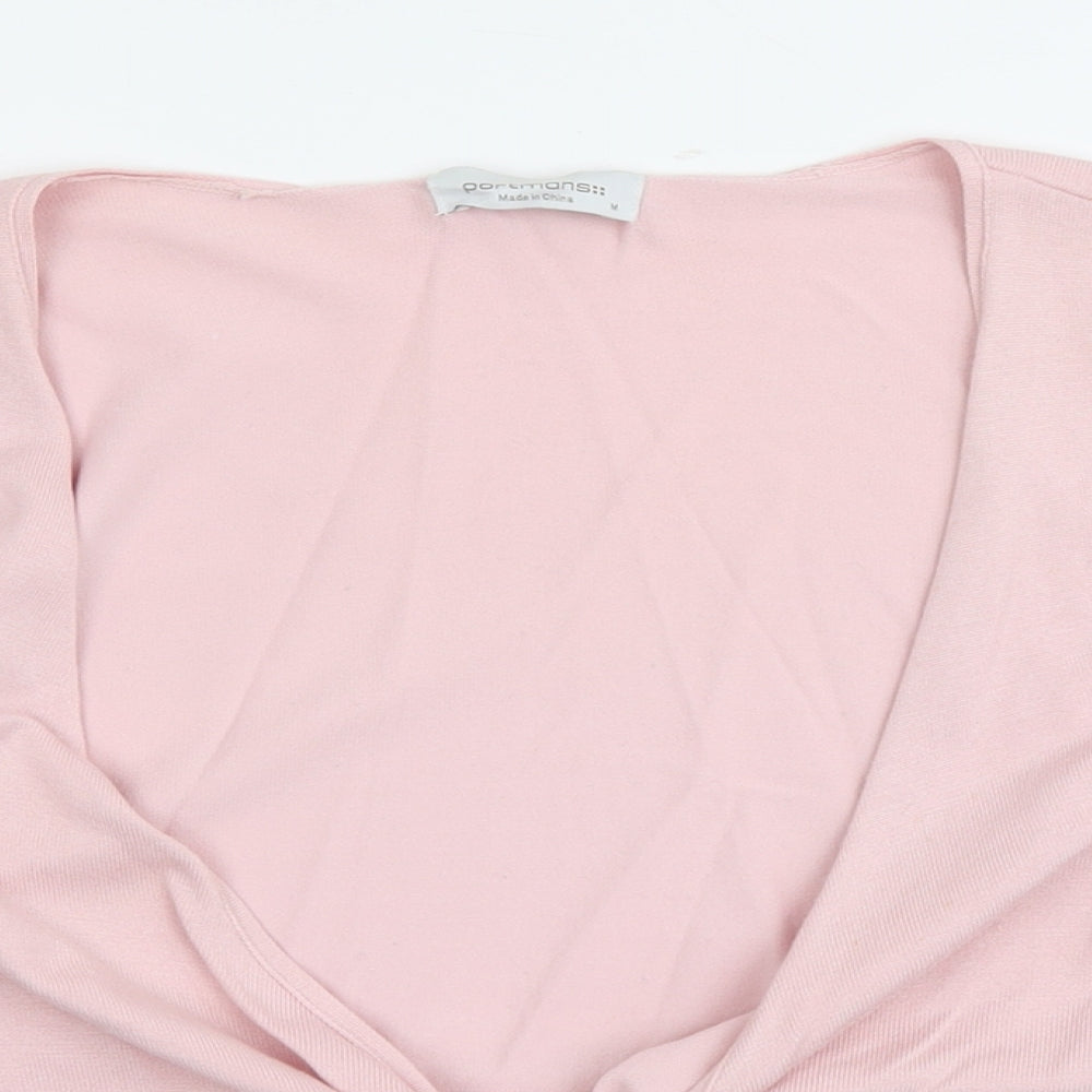 Portmans Womens Pink V-Neck Viscose Shrug Jumper Size M