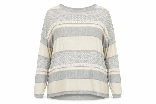Warehouse Womens Multicoloured Round Neck Geometric Viscose Pullover Jumper Size 12