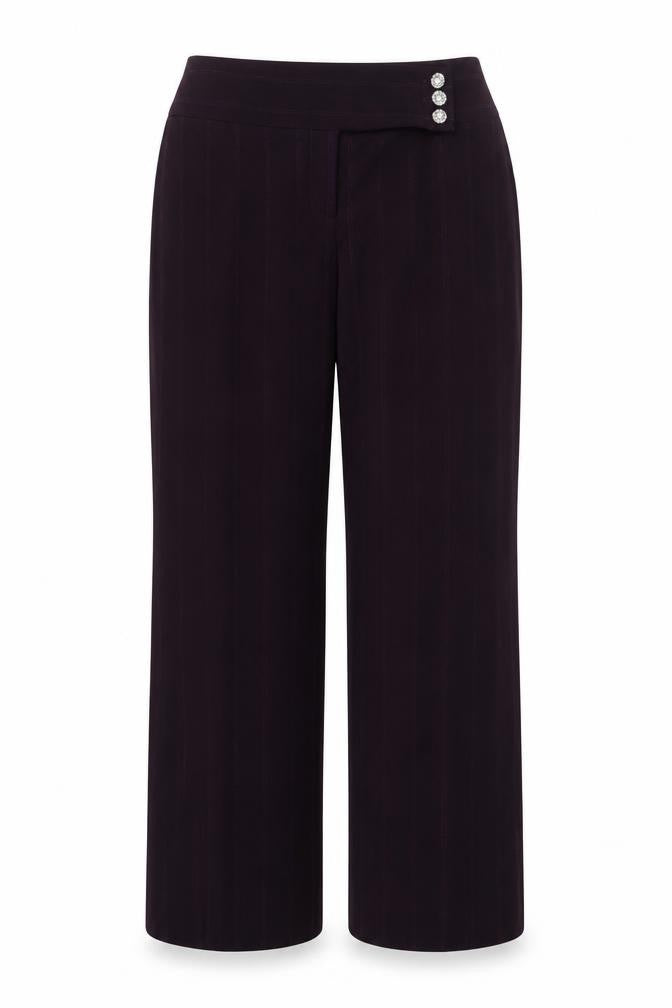 M&Co Womens Purple Polyester Trousers Size 12 L30 in Regular Button