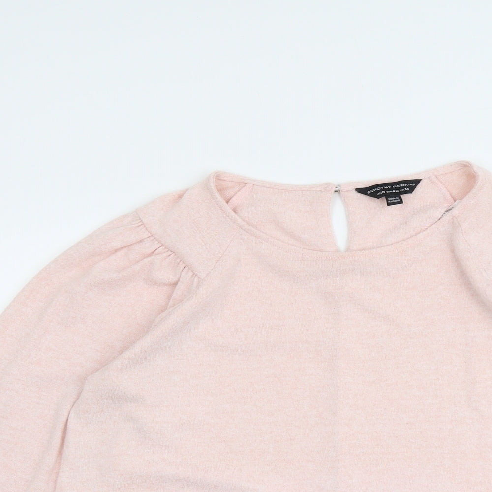 Dorothy Perkins Womens Pink Round Neck Polyester Pullover Jumper Size 14