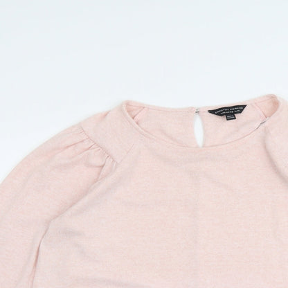 Dorothy Perkins Womens Pink Round Neck Polyester Pullover Jumper Size 14