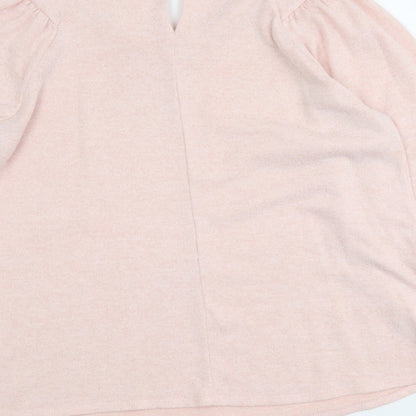 Dorothy Perkins Womens Pink Round Neck Polyester Pullover Jumper Size 14
