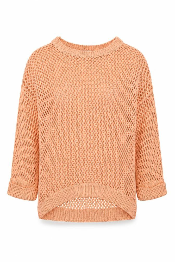 Wallis Womens Orange Round Neck Acrylic Pullover Jumper Size L