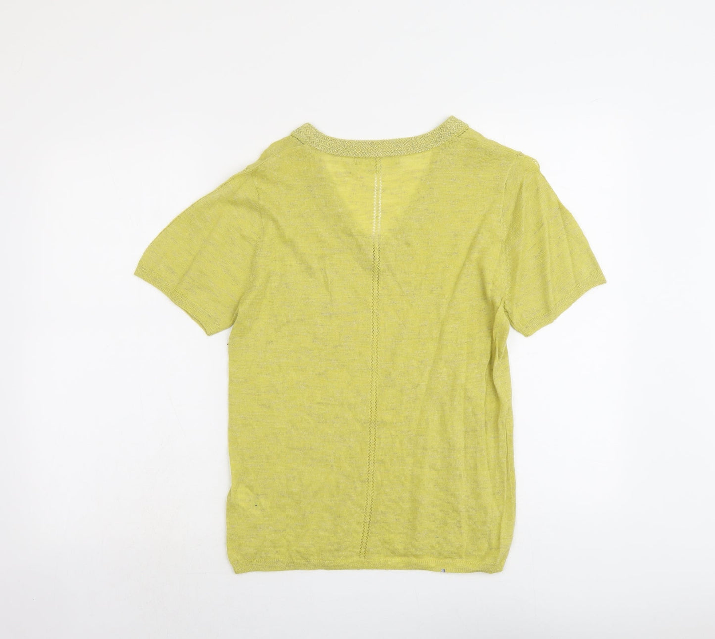NEXT Womens Green V-Neck Acrylic Pullover Jumper Size 10