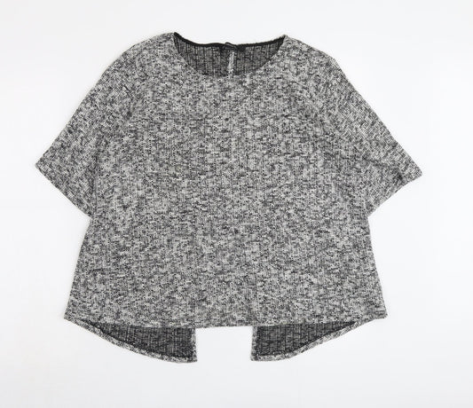 FOREVER 21 Womens Grey Round Neck Cotton Pullover Jumper Size L