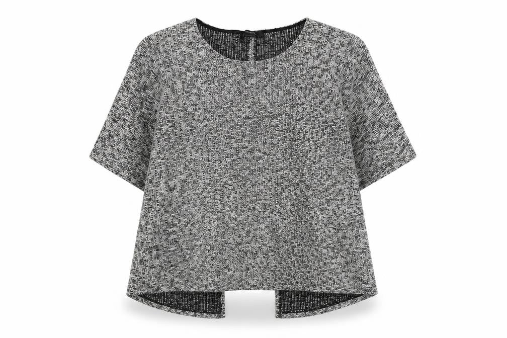 FOREVER 21 Womens Grey Round Neck Cotton Pullover Jumper Size L