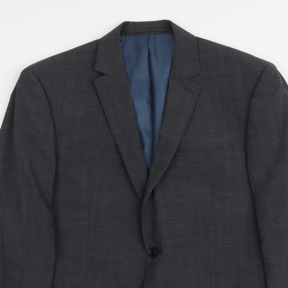 Marks and Spencer Mens Grey Wool Jacket Suit Jacket Size M Regular