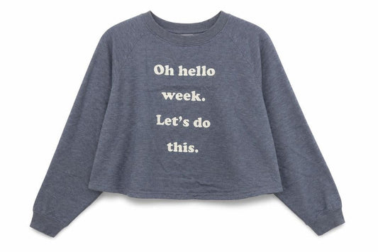New Look Womens Blue Polyester Pullover Sweatshirt Size L Pullover - Let's Do This