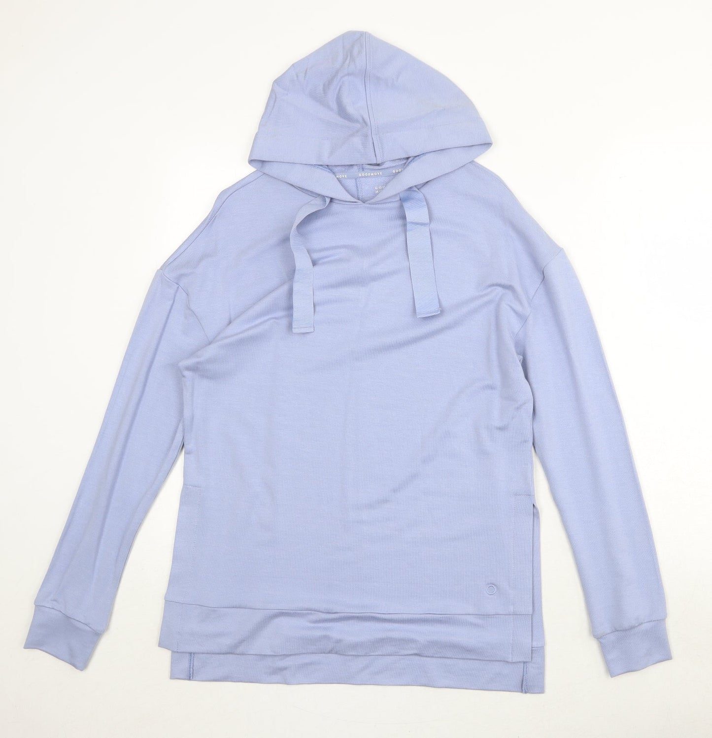 GOODMOVE Womens Blue Modal Pullover Hoodie Size 8 Pullover