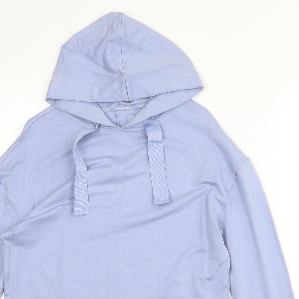 GOODMOVE Womens Blue Modal Pullover Hoodie Size 8 Pullover