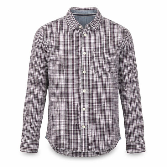 St George Mens Grey Plaid Cotton Button-Up Size S Collared Button