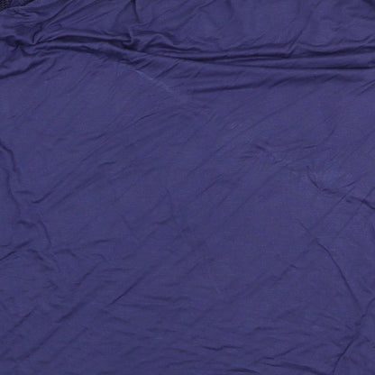 Celmia Womens Blue Polyester Basic Blouse Size M Off the Shoulder