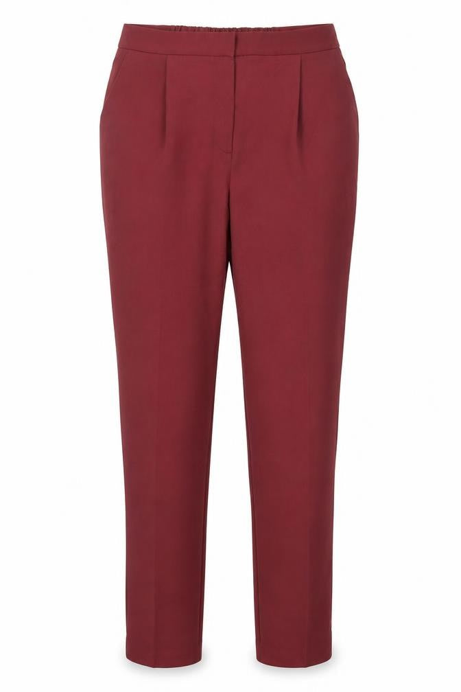 New Look Womens Red Polyester Chino Trousers Size 8 Regular Zip