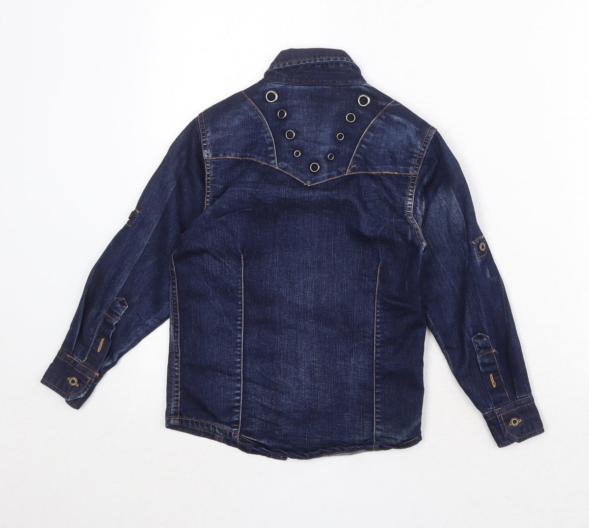 Seven Eagle Boys Blue Jacket Size 6 Years Button - Eyelet Detail