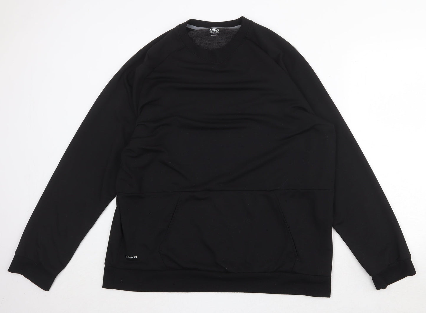 Athletic Works Mens Black Polyester Pullover Sweatshirt Size XL