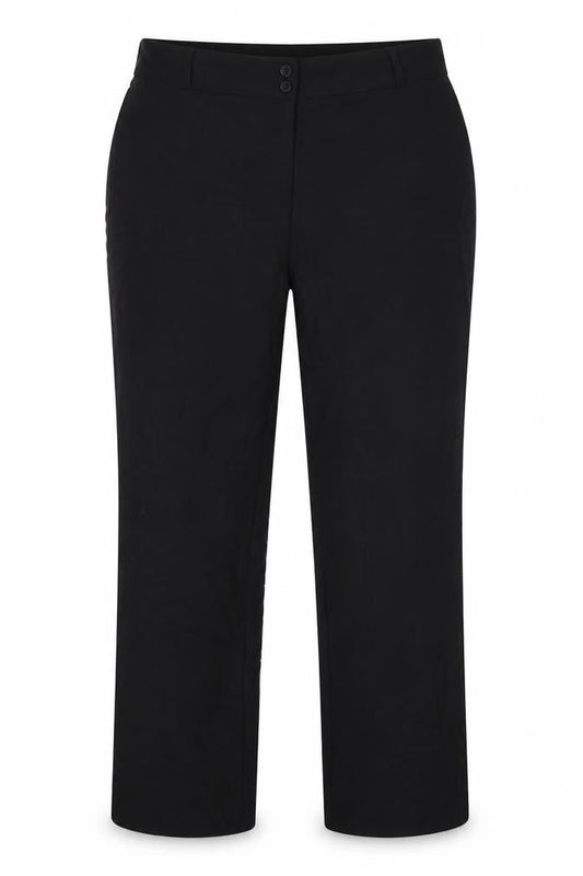 Capsule Womens Black Polyester Trousers Size 16 Regular Zip