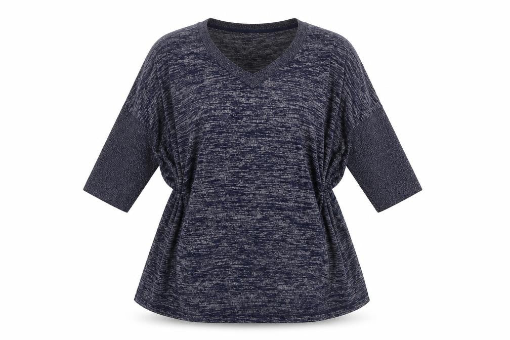 Gap Womens Blue V-Neck Polyester Pullover Jumper Size L