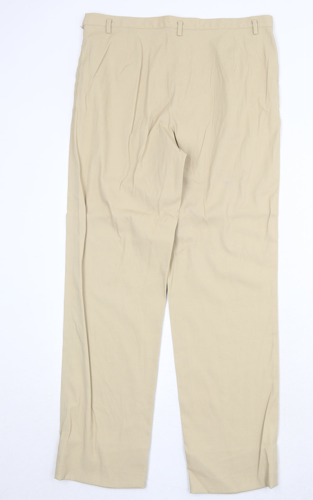 Episode Womens Beige Nylon Trousers Size 12 Regular Zip