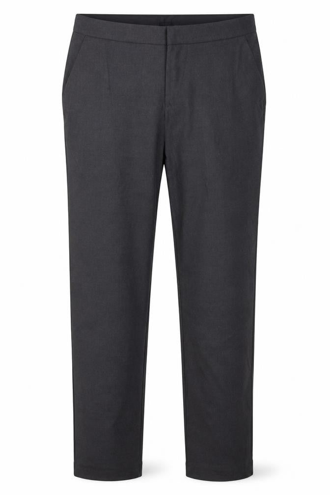Marks & Spencer Mens Grey Polyester Chino Trousers Size 34 in Regular Zip