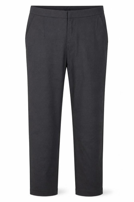 Marks & Spencer Mens Grey Polyester Chino Trousers Size 34 in Regular Zip