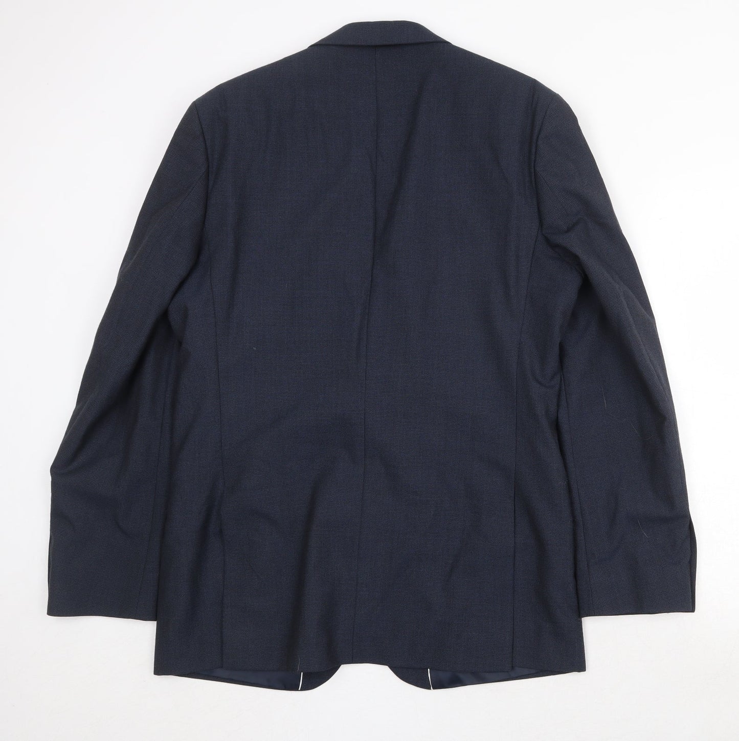 Racing Green Mens Blue Polyester Jacket Suit Jacket Size 42 Regular