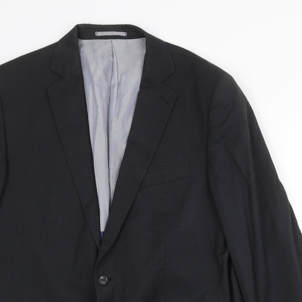 Marks and Spencer Mens Black Wool Jacket Suit Jacket Size 44 Regular