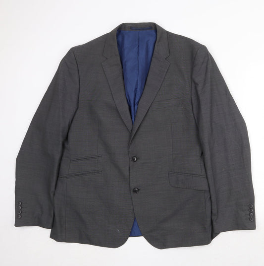 Marks and Spencer Mens Grey Wool Jacket Suit Jacket Size 44 Regular