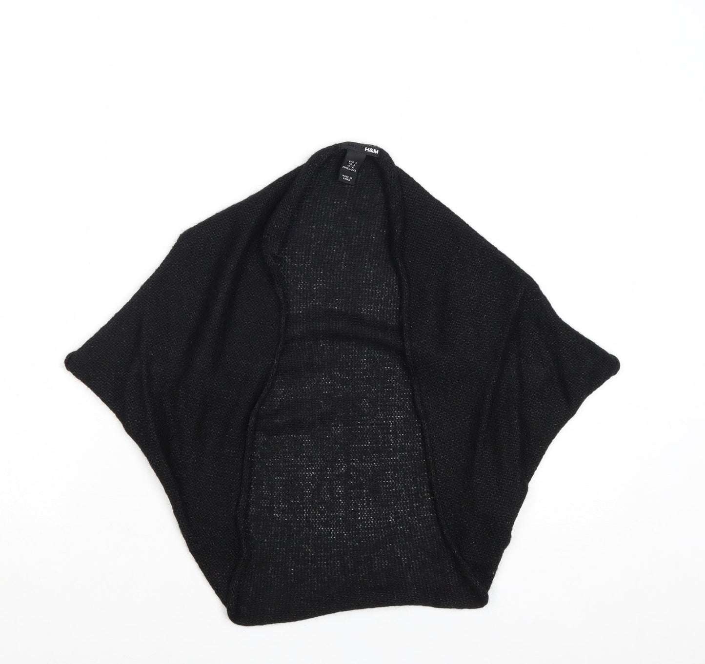 H&M Womens Black V-Neck Acrylic Cardigan Jumper Size S