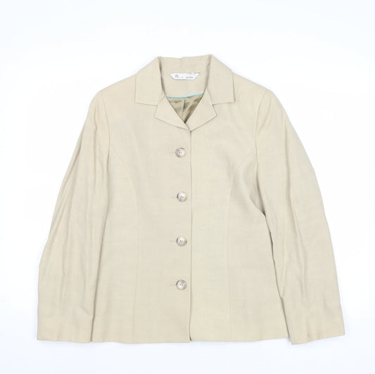 BHS Womens Beige Jacket Size 8 Buckle