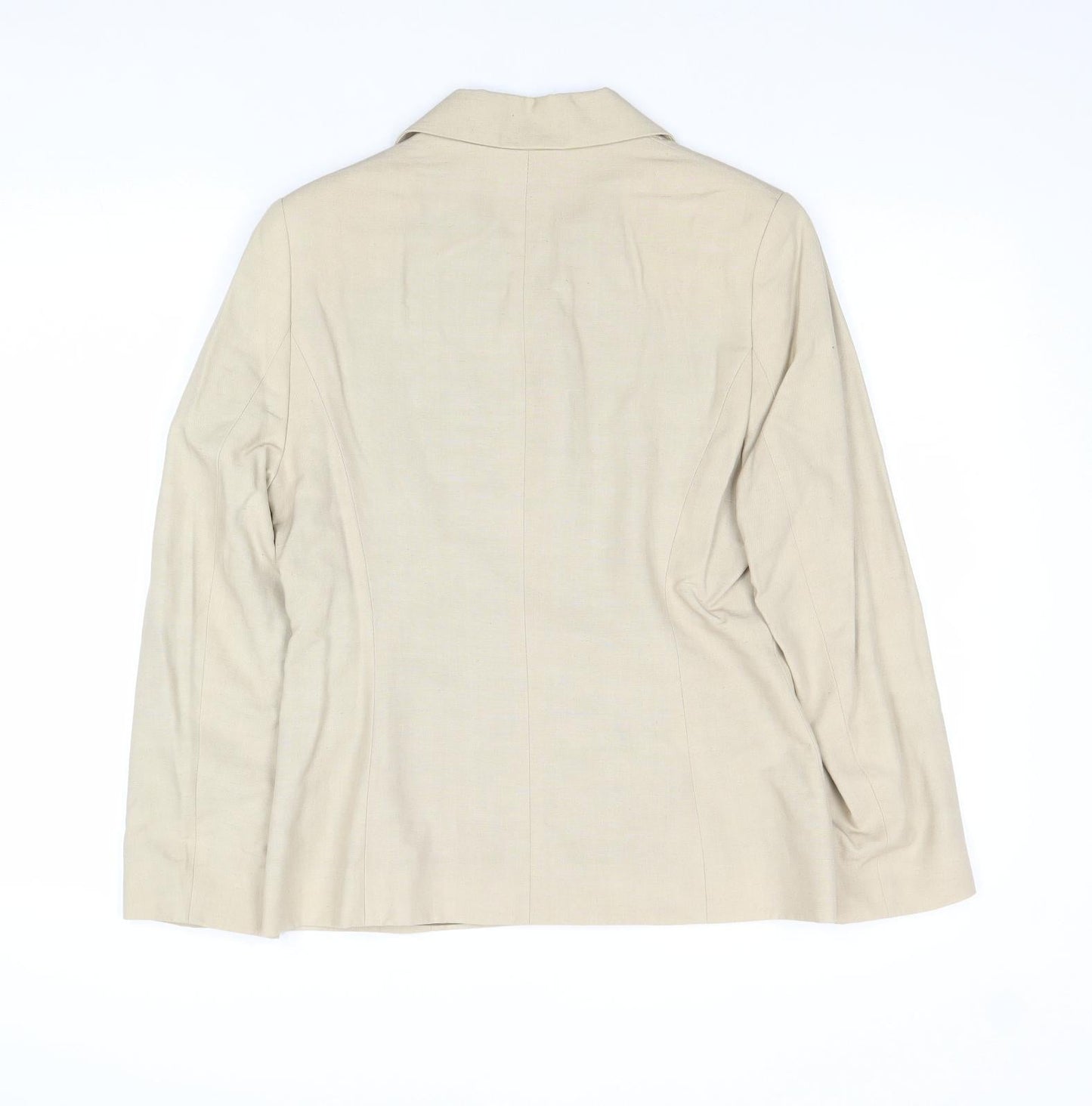 BHS Womens Beige Jacket Size 8 Buckle