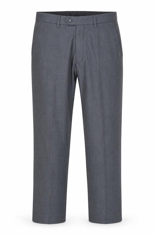 TL Mens Grey Polyester Dress Pants Trousers Size 32 in Regular Zip