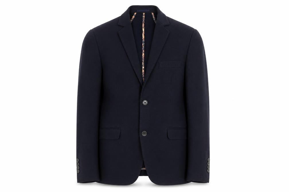Without Prejudice Mens Blue Polyester Jacket Suit Jacket Size 40 Regular