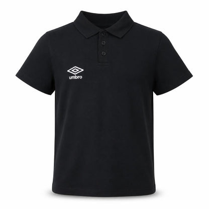 Umbro Boys Black Cotton Pullover Polo Size 9 Years Collared Button