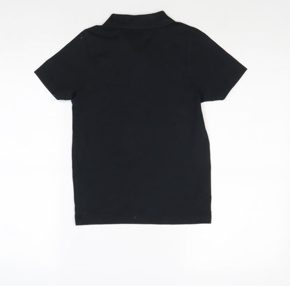 Umbro Boys Black Cotton Pullover Polo Size 9 Years Collared Button
