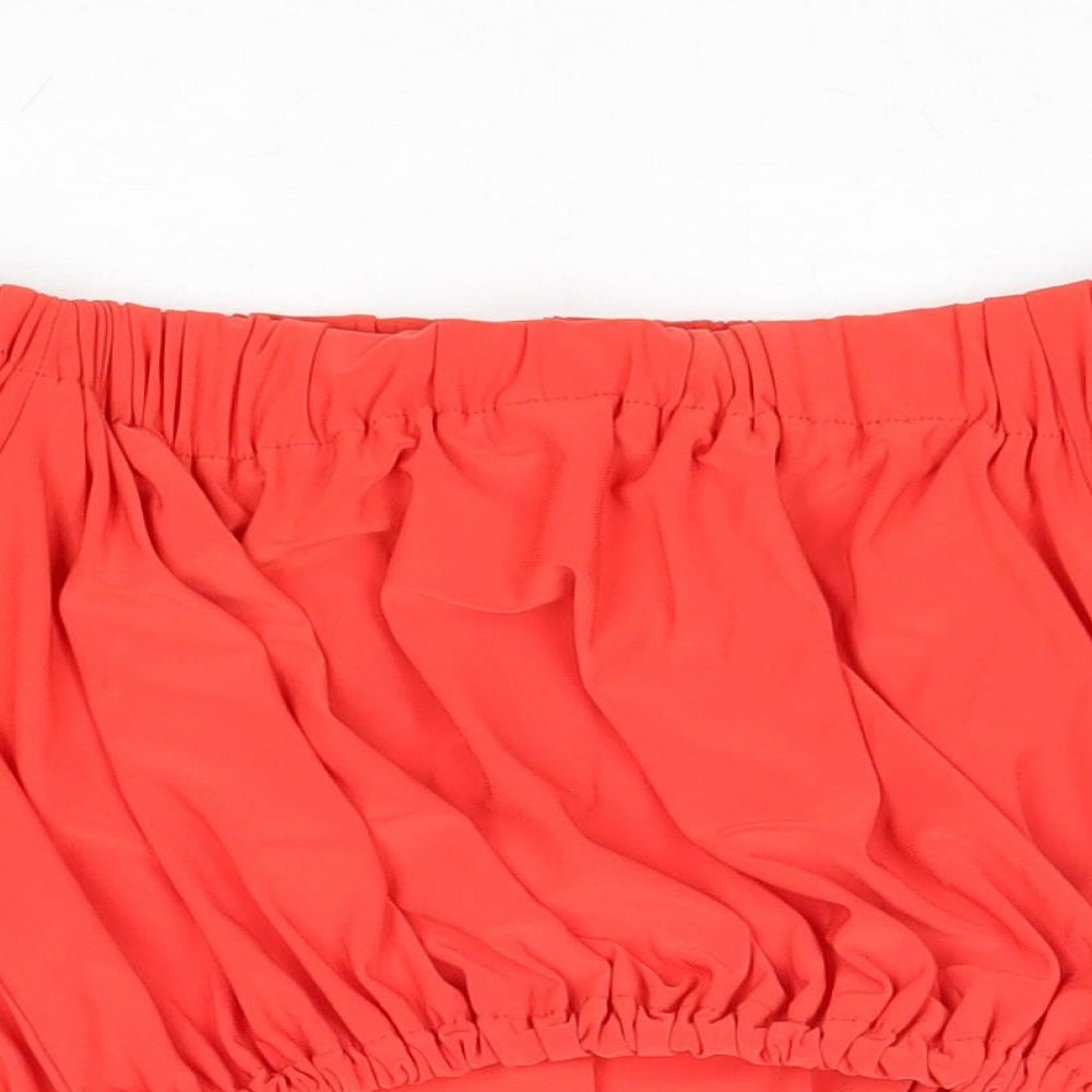 Love Womens Red Polyester Basic Tank Size XS Off the Shoulder