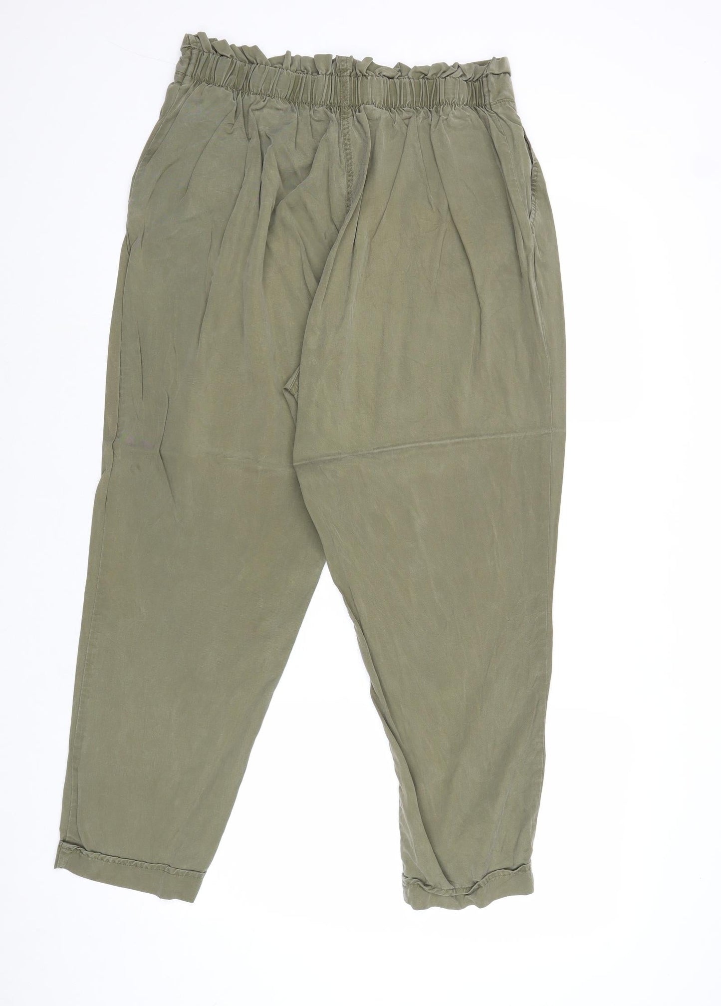 Edition Womens Green Lyocell Trousers Size 16 Regular