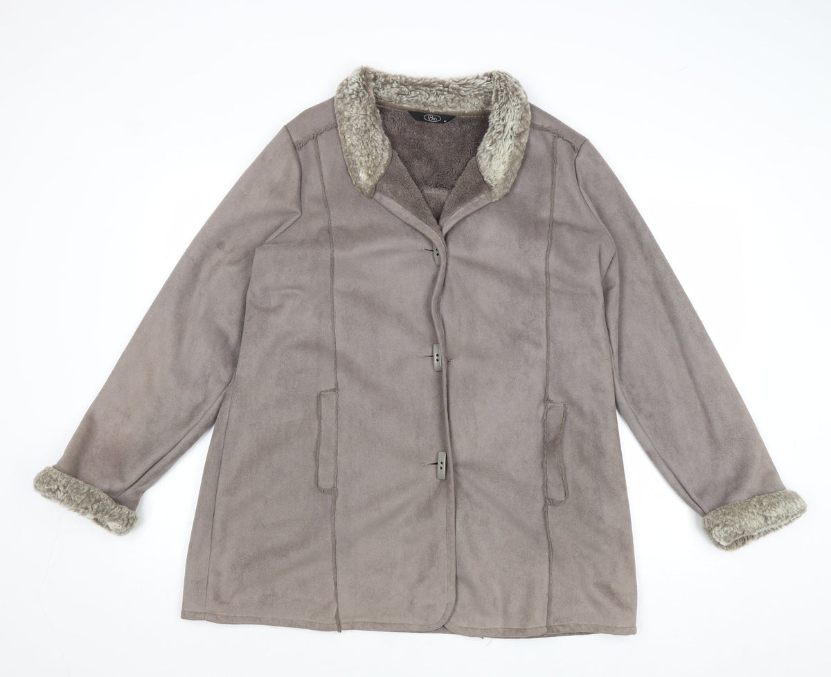 Bonmarché Womens Grey Jacket Size 14 Toggle