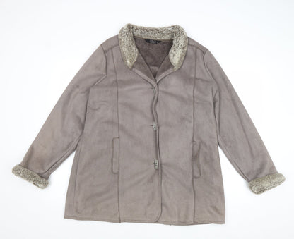 Bonmarché Womens Grey Jacket Size 14 Toggle