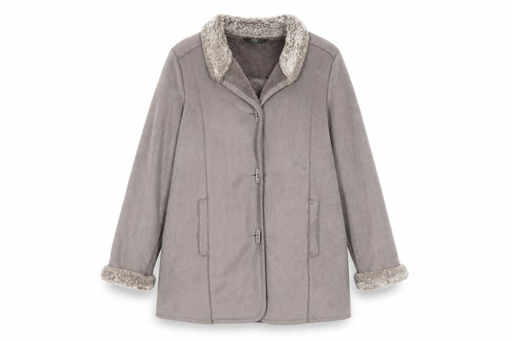 Bonmarché Womens Grey Jacket Size 14 Toggle
