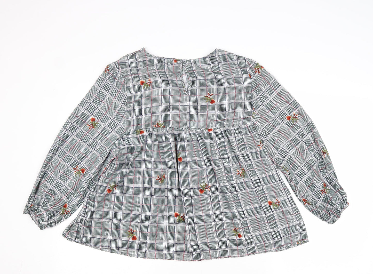 V.Code Womens Multicoloured Geometric Polyester Basic Blouse Size S Round Neck - Flower Print