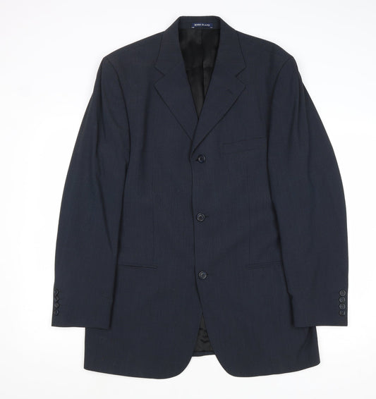River Island Mens Blue Polyester Jacket Suit Jacket Size 40 Regular