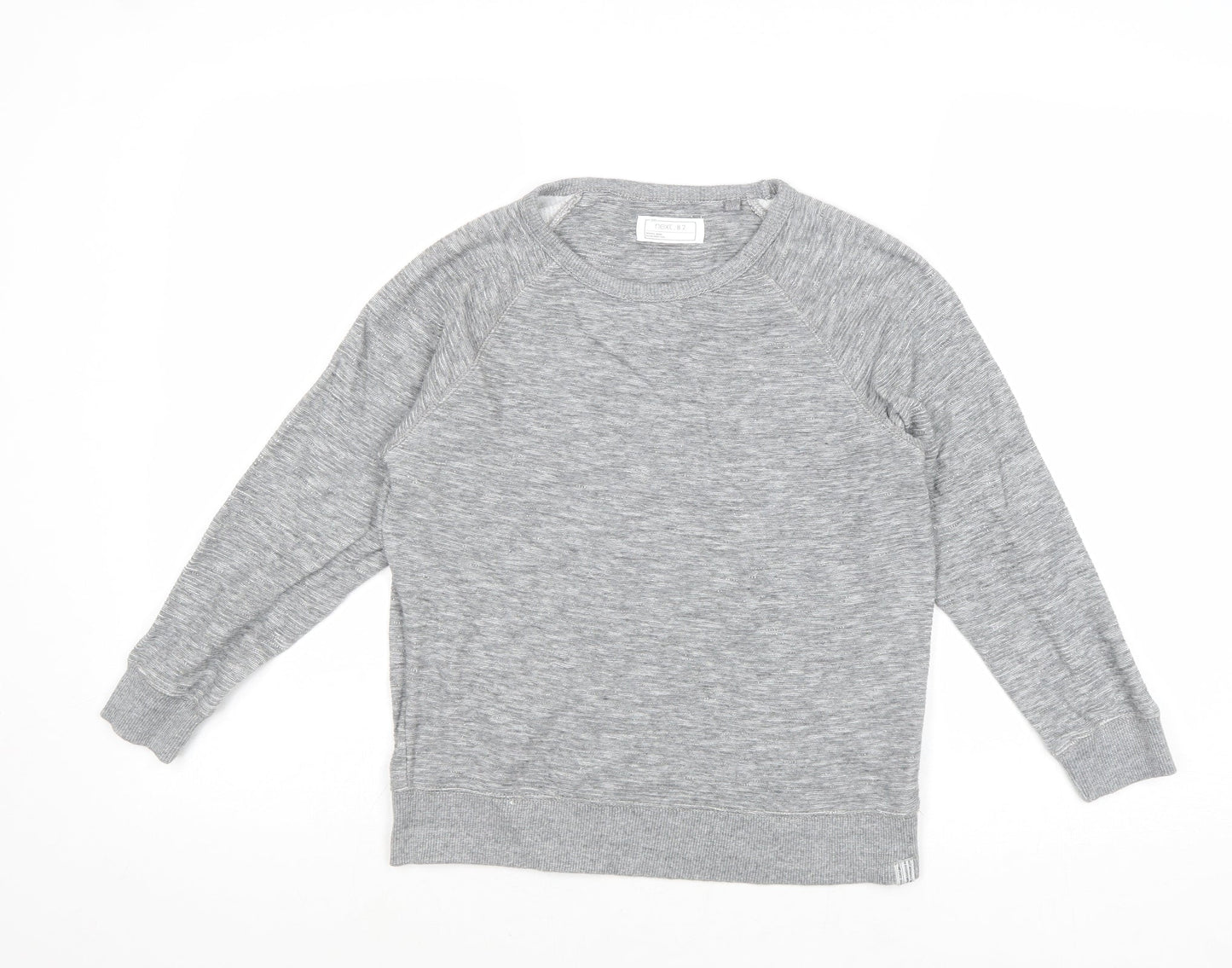 NEXT Boys Grey Geometric Cotton Pullover Sweatshirt Size 8 Years Pullover