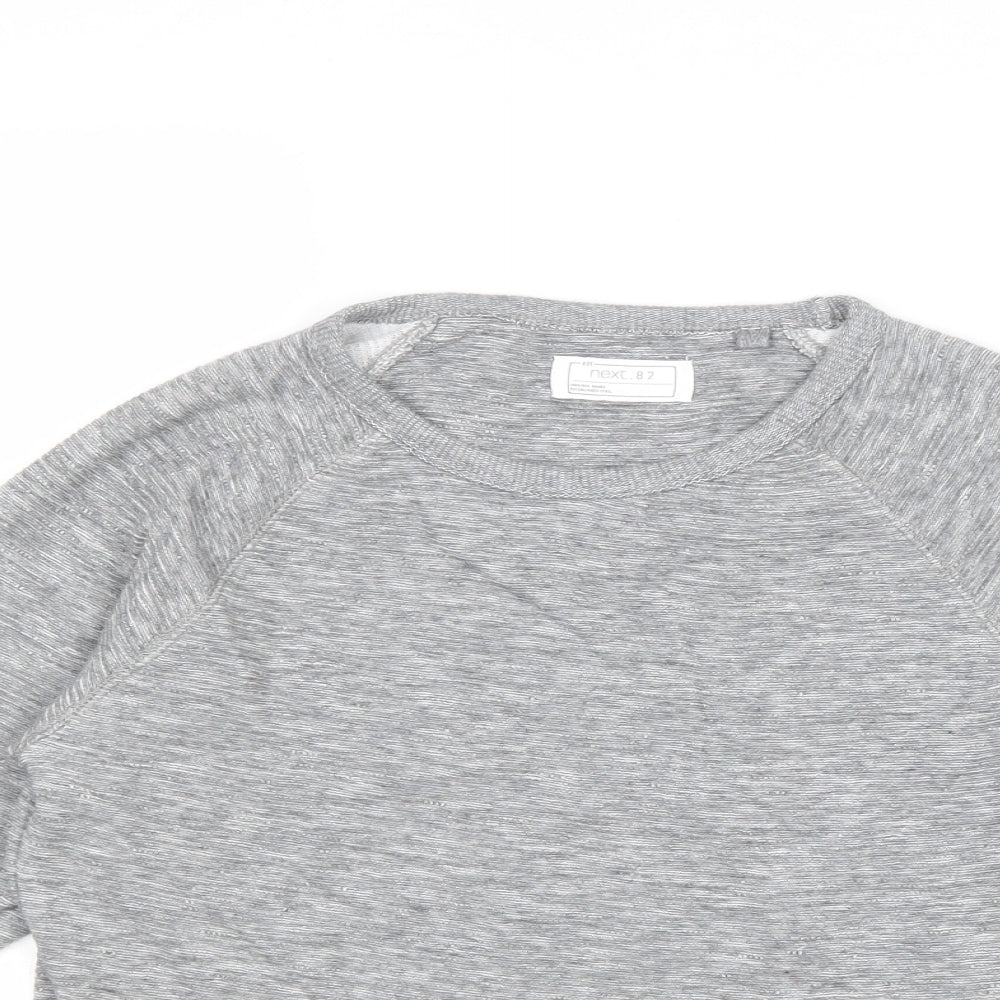 NEXT Boys Grey Geometric Cotton Pullover Sweatshirt Size 8 Years Pullover