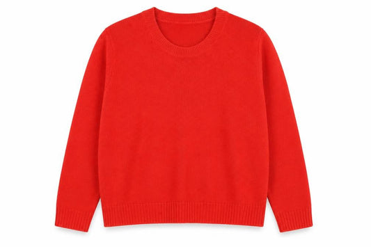 Divided by H&M Womens Red Round Neck Acrylic Pullover Jumper Size XL